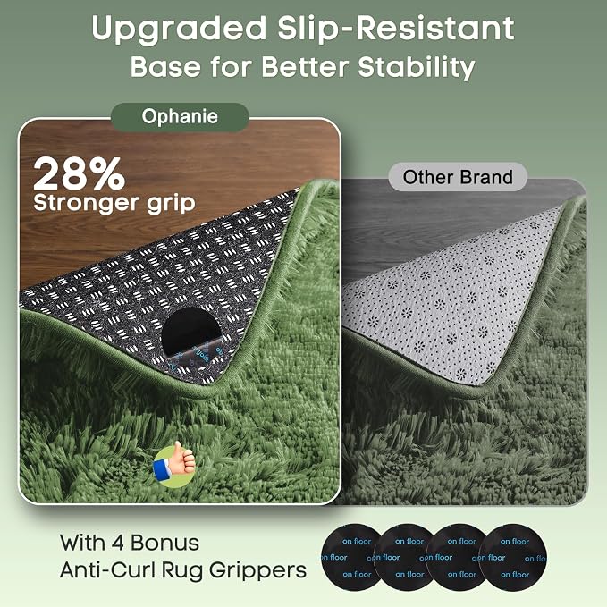 Ophanie Gray Green Rug Grass Area Rugs - Image 4