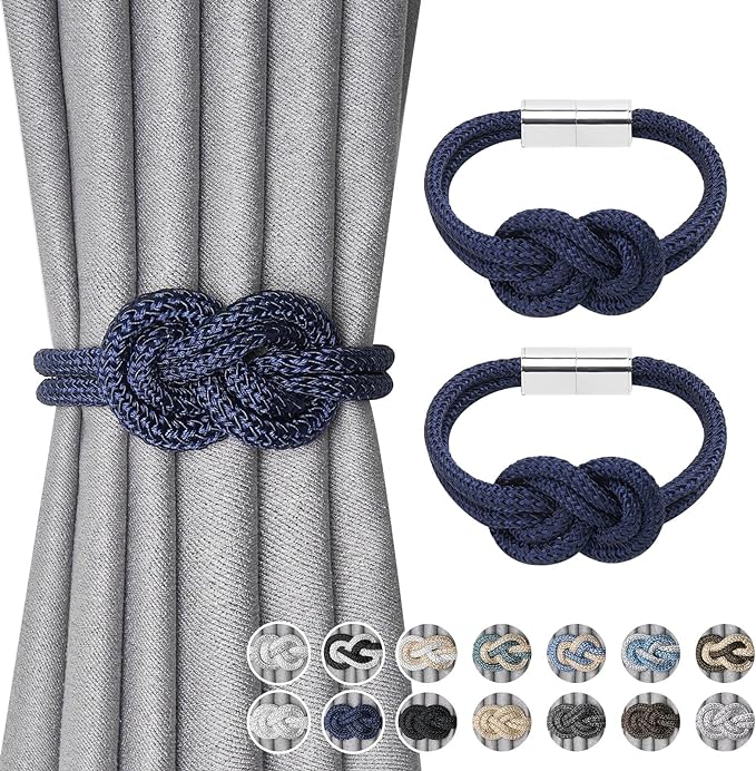 NICEEC 2 Pack Mini Magnetic Curtain Tiebacks Nordic Simple Style Drape Tie by NICEEC
