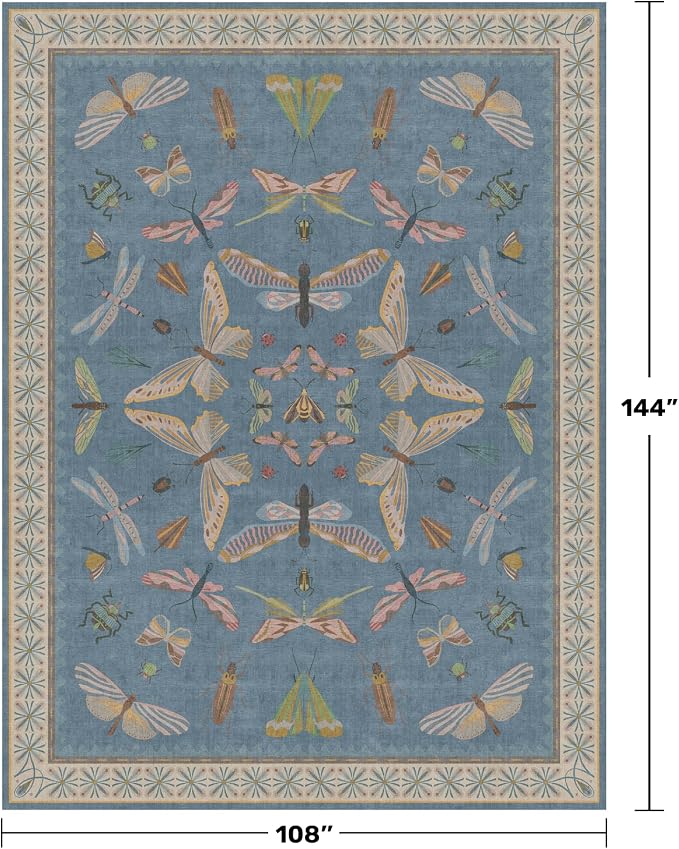Hazo Haus Insect Light Blue Rug - Image 2
