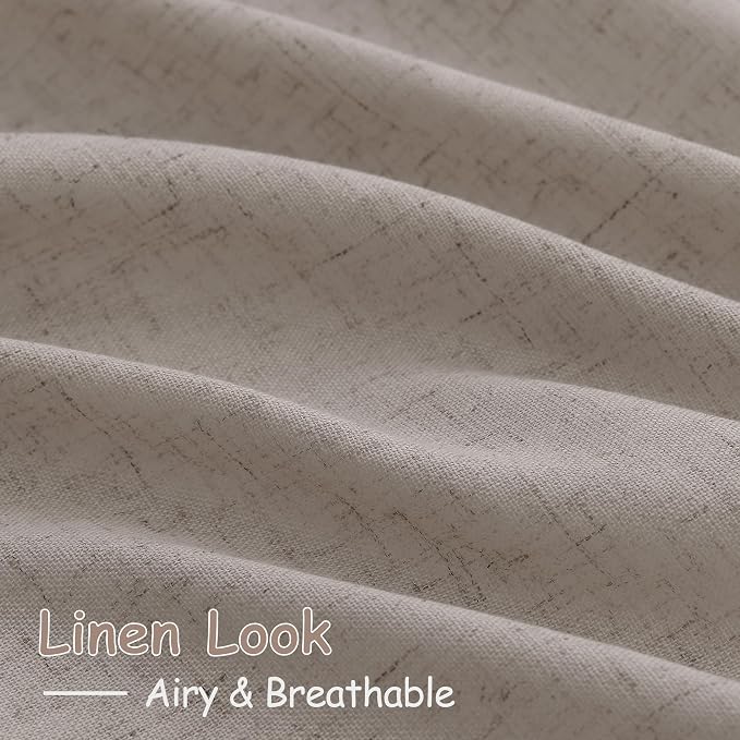 Nanspring Stone Beige Curtains 90 Inches Long - Image 4