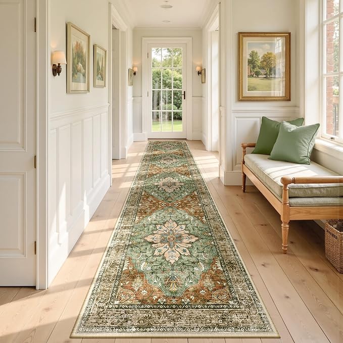 Area Rugs 3'x12' Runner Rug Non Slip Washable by RELEANY