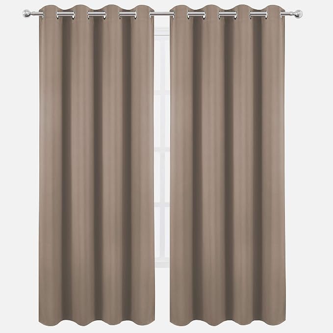 LEMOMO Cappuccino Thermal Blackout Curtains/52 x 95 Inch/Set of 2 Panels Room - Image 2