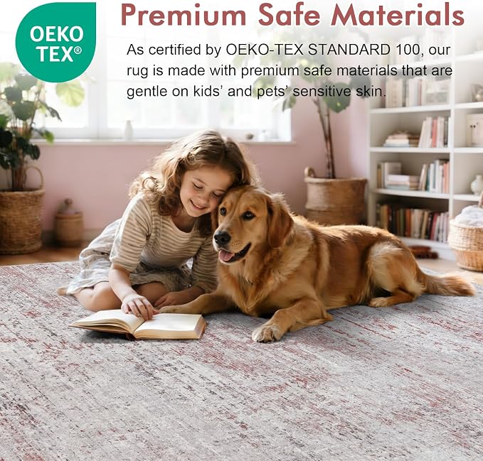 8x10 Ft Large Area Rugs for Living Room, Soft Non-Slip Washable Rugs Modern - Image 5