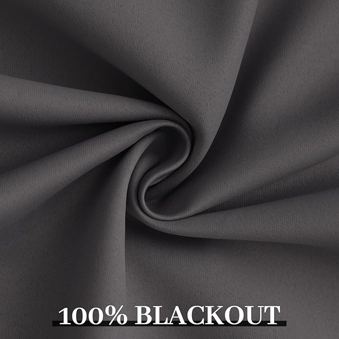 Yakamok Room Darkening 100% Blackout Curtains Grommet Window Treatments - Image 6