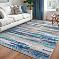 Lansny Modern Abstract 5x7 Machine Washable Area Rug Non-Slip Soft Bedroom by lansny