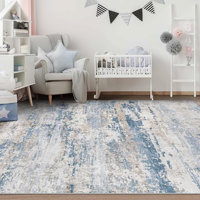 pmtsns Area Rugs 6x9 for Living Room: Washable Rug Modern Abstract Neutral Soft - Image 6