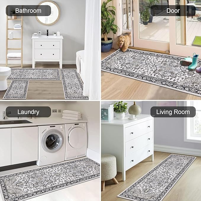 HEBE Boho Kitchen Rug Sets 3 Piece - Image 6