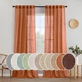 MIULEE Orange Curtains 90 Inch Length 2 Panels by MIULEE