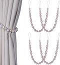 Wood Bead Curtain Tiebacks, KLOGTSIND Set of 4 Curtain Holdbacks by KLOGTSINDDirect