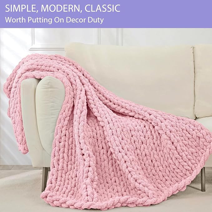 Bigacogo Chunky Knit Throw Blanket - Image 4