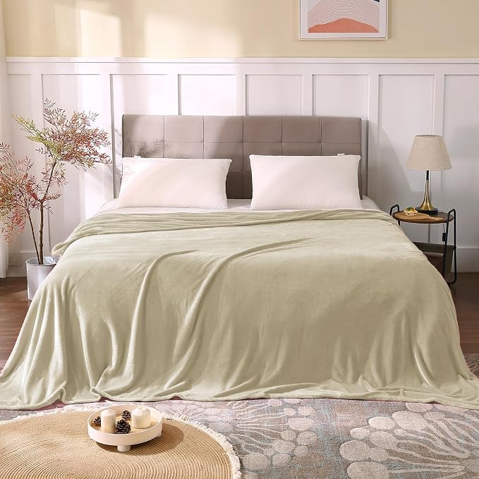 BEDELITE Fleece Blankets Queen Size Linen Throw Blankets - Image 2