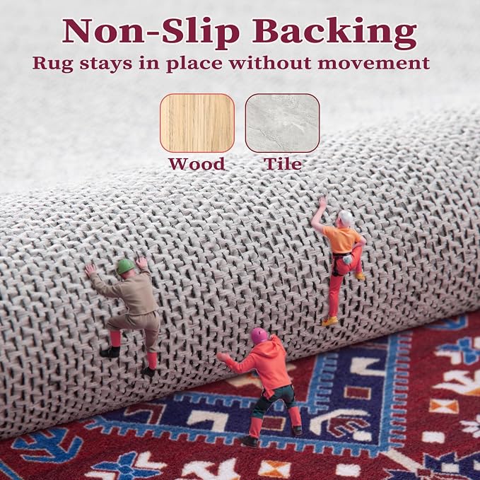 SERISSA 6x9 Area Rugs for Living Room, Large Washable Non-Slip Boho Rug - Image 5