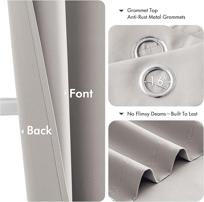 MIULEE Cobblestone Blackout Curtains - Image 4