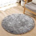 ORINOVA Silver Grey Furry Faux Sheepskin Shag Fur Rugs by ORINOVA
