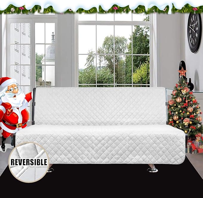 Easy-Going Futon Sofa Slipcover Reversible Sofa Cover Armless Cover Furniture - Image 2