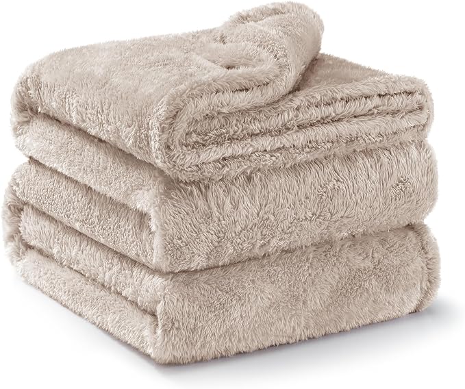 Exclusivo Mezcla Plush Fuzzy Fleece Bed Blanket King Size, Super Soft, Fluffy - Image 4