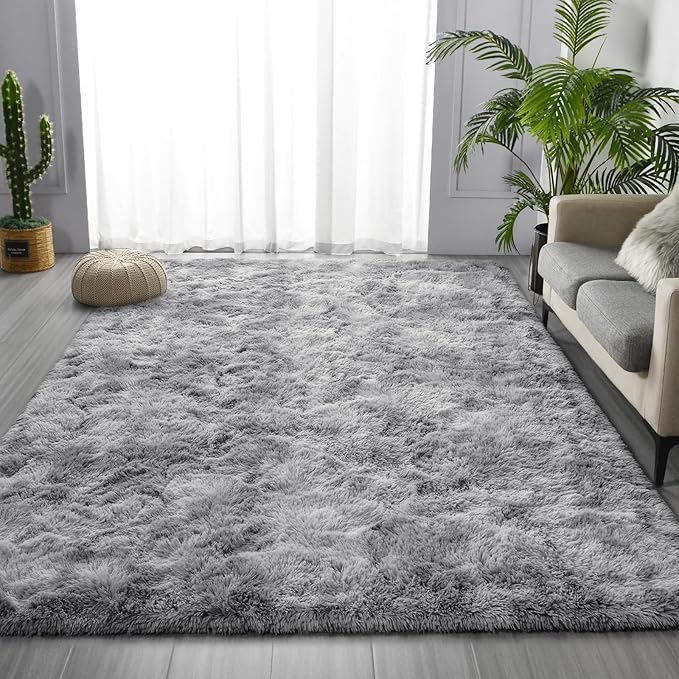 Deerhoo Shag Area Rug, 4 X 6 Tie-Dyed Plush Fuzzy Rugs - Image 3