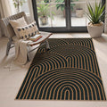 Lahome Enfys Modern Rainbow Easy Jute Patio Rug, 3x5 Washable Rugs by Lahome