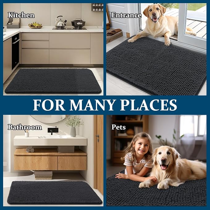OLANLY Dog Door Mat for Muddy Paws 44x32, Absorbs Moisture and Dirt, Absorbent - Image 8