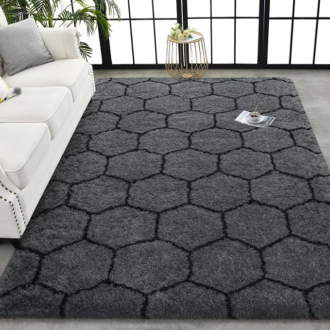 TWINNIS Super Soft Shaggy Rugs Fluffy Carpets, 6x9 Feet, Indoor Modern Plush - Image 8