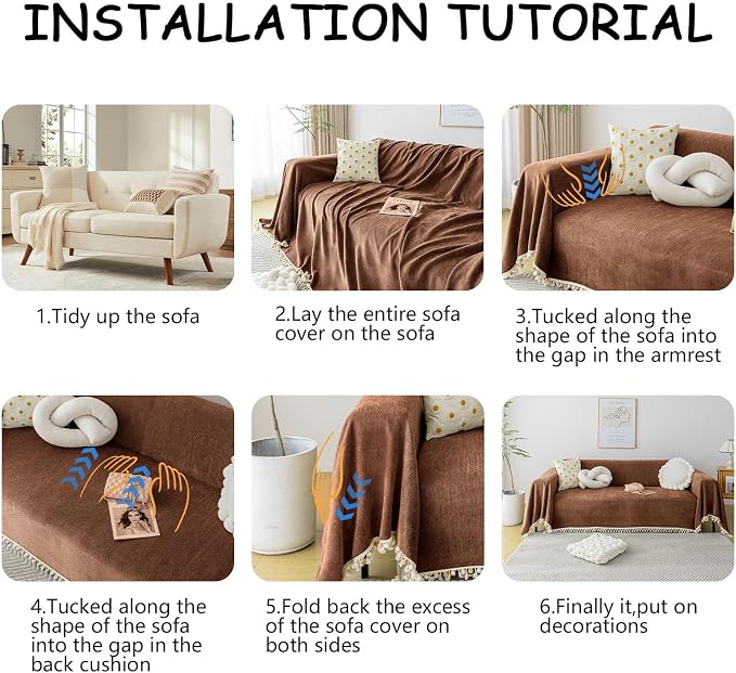 HANDONTIME Boho Style Sofa Cover - Image 7
