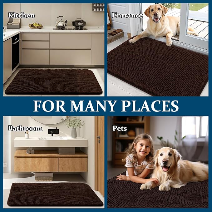 OLANLY Dog Door Mat for Muddy Paws 30x17, Absorbs Moisture and Dirt, Absorbent - Image 8