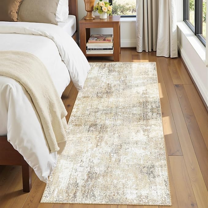 Washable Area Rugs 2'x8' Non-Slip Modern Abstract Soft - Image 4