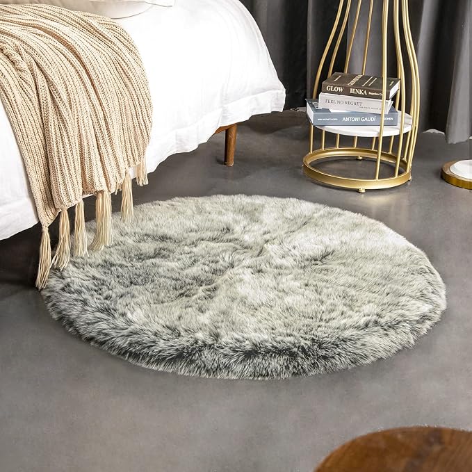 Ashler HOME DECO Soft Fox Faux Fur Chair Couch Cover Area Rug - Image 2