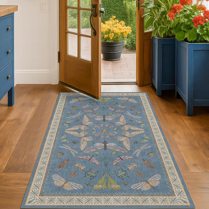 Hazo Haus Insect 3x5 Washable Stain Resistant Rugs - Image 7