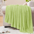 BEDELITE Fleece Throw Blanket for Couch – 3D Ribbed Jacquard Soft and Warm by BEDELITE