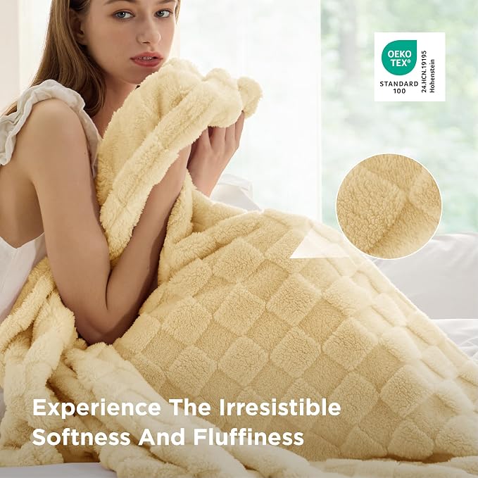Bedsure GentleSoft Yellow Throw Blanket - Image 4