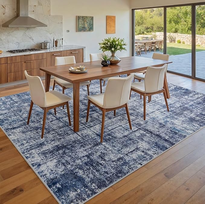 9x12 Area Rugs for Living Room Washable Rug: Anti-Skid Abstract Modern Living - Image 8