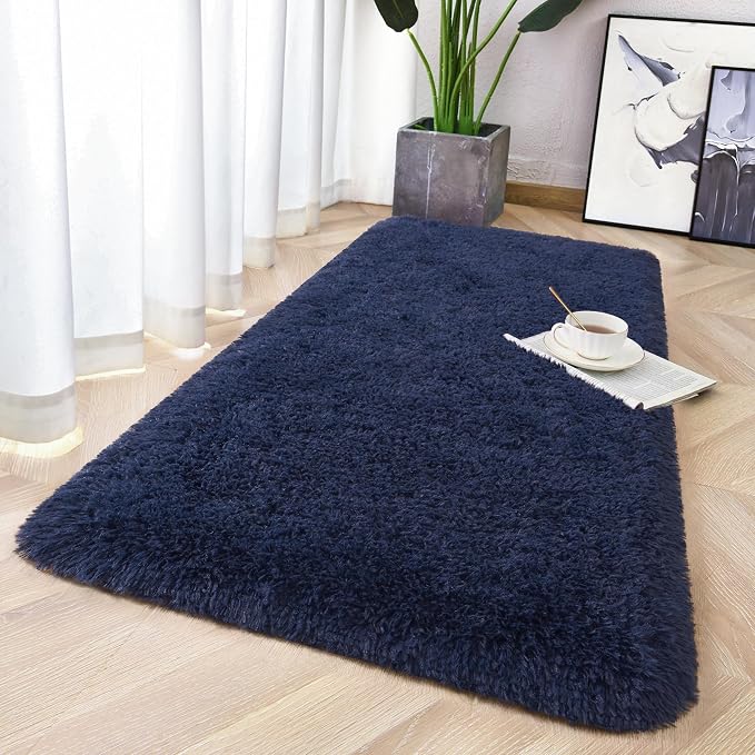 Chicrug Soft Runner Rug for Bedroom Living Room Plush Fluffy Rug 2x4 Feet - Image 2