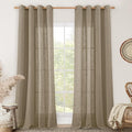 LAMIT Linen Curtains for Living Room 84 inch Length 2 Panels, Light Filtering by LAMIT