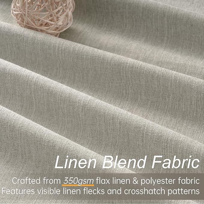 Topfinel 84 Inch Long Linen Blackout Curtains - Image 2