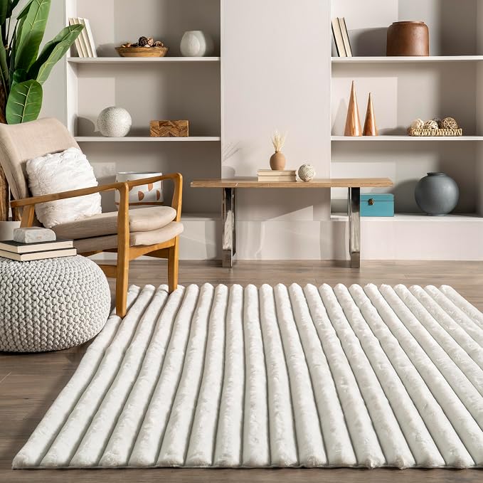 Nuloom SuperiorWash Collection Kai Off-White, Fluffy and Cozy, High Traffic - Image 8