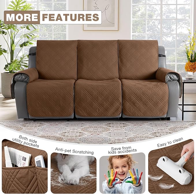 TAOCOCO 100% Waterproof Recliner Sofa Covers 3 Seater Split Couch Covers - Image 6
