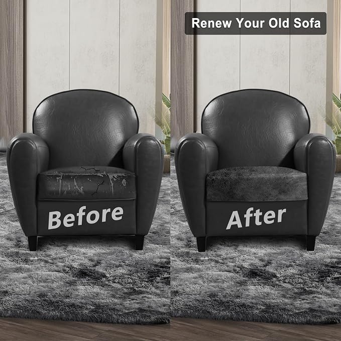 Leather Look Couch Cushion Covers Sofa Seat Slipcovers Sets Couches Furniture - Image 7