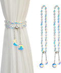 PEDOBO Magnetic Curtain Tiebacks, 2 Pack Crystal Beaded Sun & Moon Pendants by PEDOBO