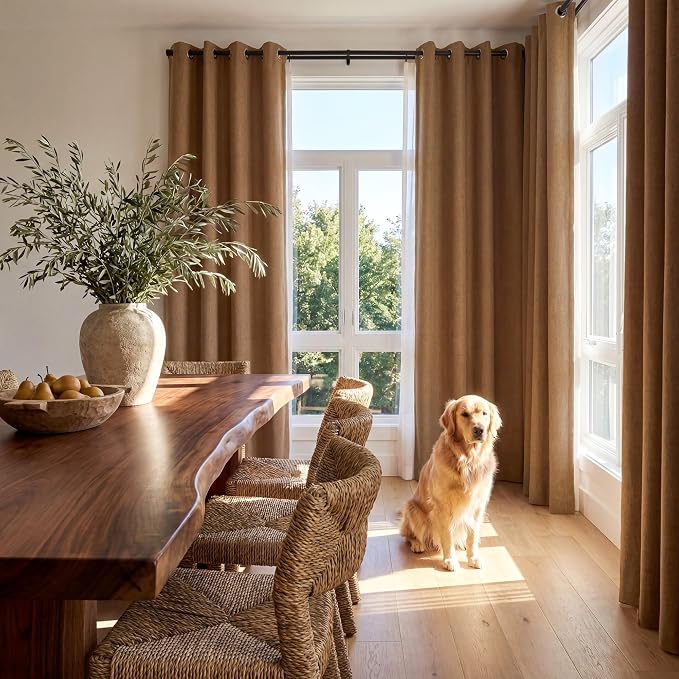 NICETOWN 100% Absolutely Blackout Linen Curtains - Image 7