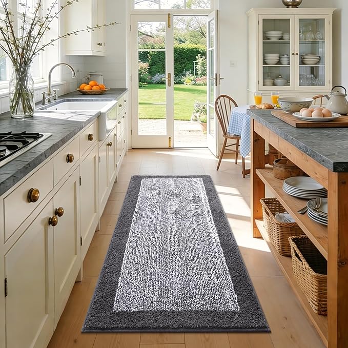 Long 2x4 Ft Runner Rug for Bathroom, Non Slip Washable Large Kitchen Rugs Bath - Image 3