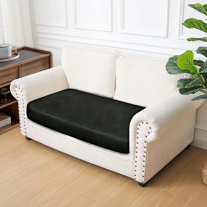 Leather Look Couch Cushion Covers Sofa Seat Slipcovers Sets Couches Furniture - Image 7