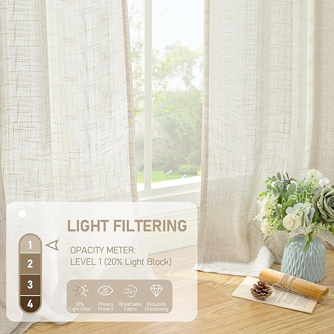 LAMIT Extra Wide Linen Curtains - Image 4