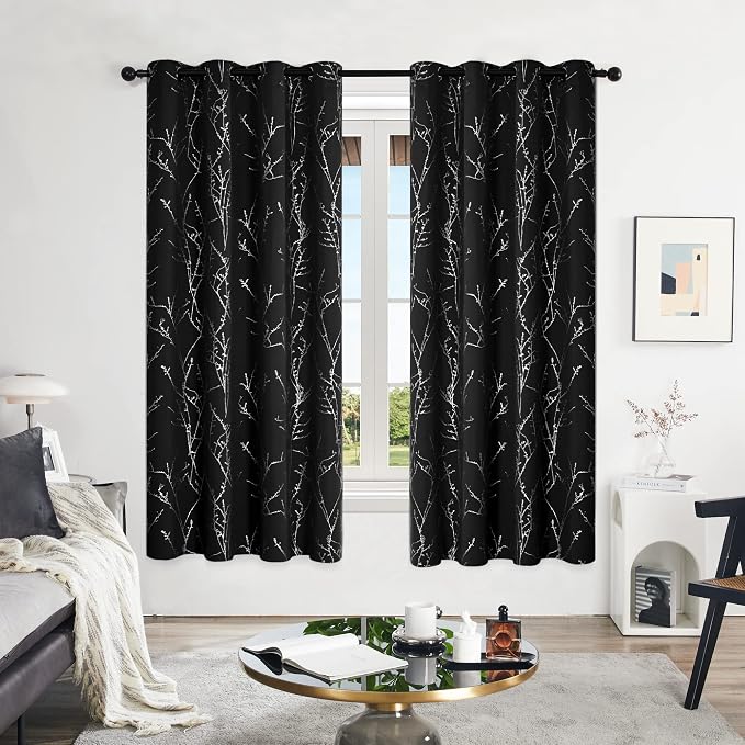 Deconovo Black Blackout Curtains, Thermal Insulated Soundproof Privacy Curtain by Deconovo