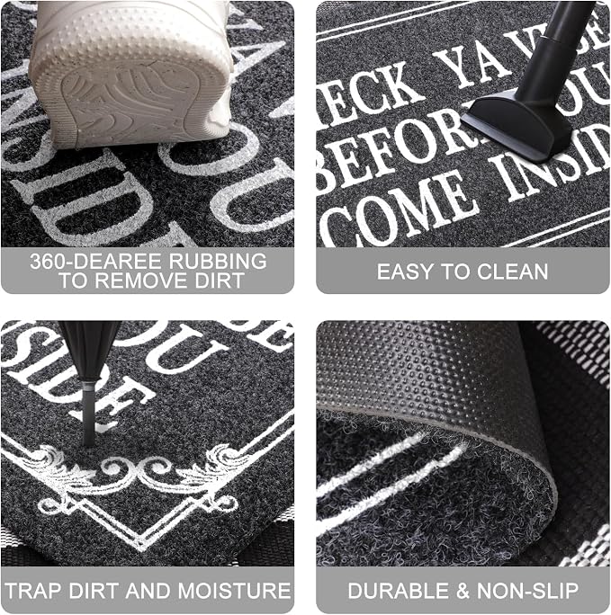 Front Door Door Mat Indoor Outdoor Entrance Doormat Rubber Welcome Door Mat - Image 7
