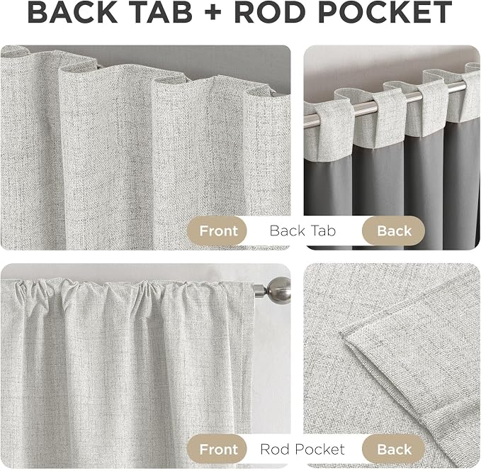 Joydeco Linen Blackout Curtains - Image 6