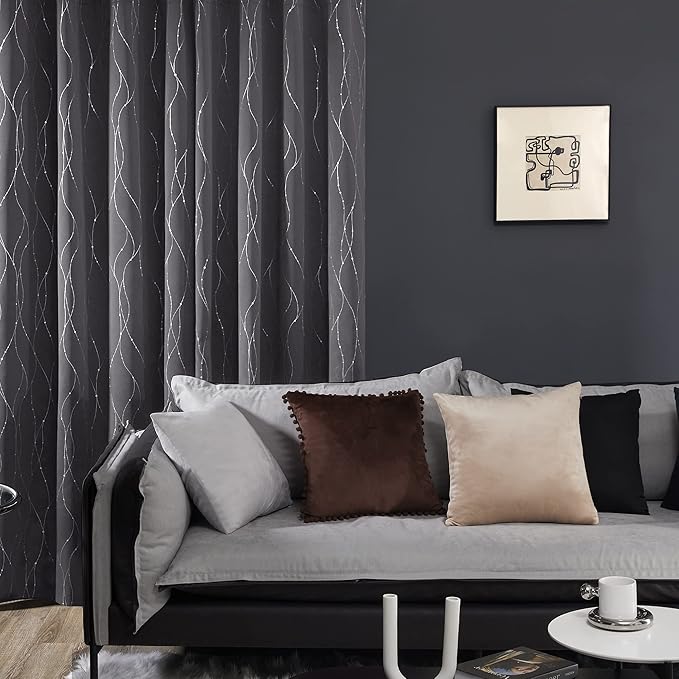 Deconovo Grey Blackout Curtains - Image 5