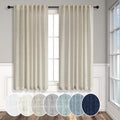 Pitalk Beige Curtains 54 Inch Length by Pitalk