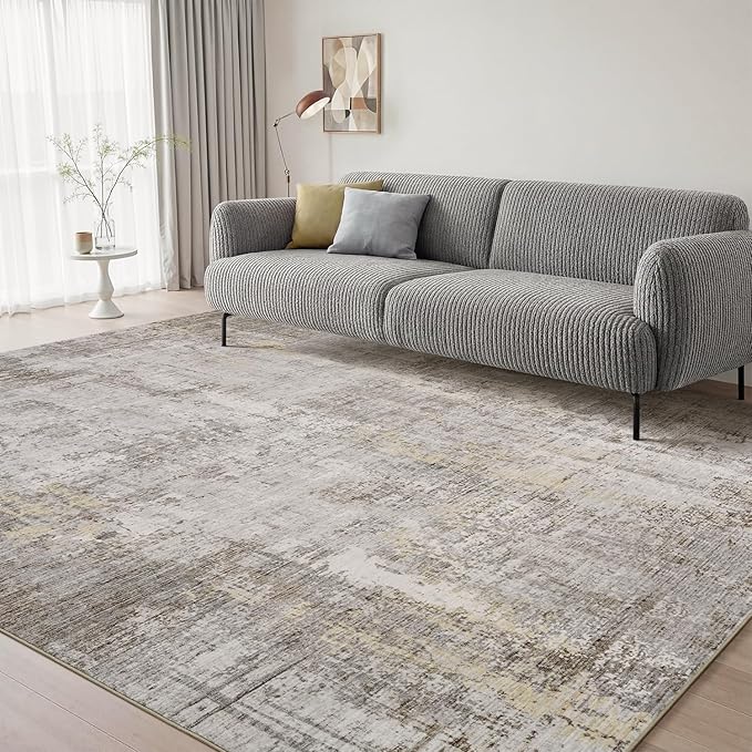 5 x 7 Area Rugs for Living Room, Machine Washable Non Slip Rug Ultra Soft Low by AMOAMI