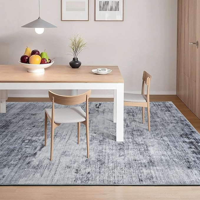 Toneed Abstract Area Rug Modern Washable Rug Soft Non Slip Rug Low Pile - Image 5